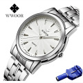 WWOOR 8028 Hot Sale Factory Men Watch Business Quartz Wristwatches Luxury Gold Stainless Steel Relogio Masculino